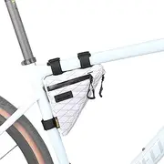 Rhinowalk Bike Frame Bag Waterproof Bike Triangle Bag 0.9L Bicycle Pouch Under Tube Bag Professional Cycling Accessories(S)-White