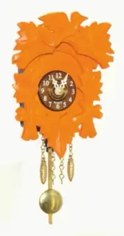 Kuckulino Black Forest Clock with quartz movement and cu.. TU 2015 PQ orange NEW