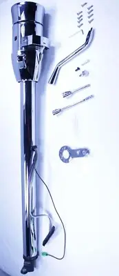 Tilt Auto 30" Steering Column Shift Indicator w/ Wheel Adapter Chrome Universal