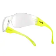VAWiK warp around safely spectacles clean lens neon yellow frame 10 PAIRS