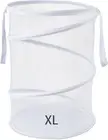Extra Large Collapsible Mesh Laundry Hamper 115L 26H X 18W X 18L (White)