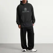 Balenciaga Nano BB Logo Dry Molleton Medium Fit Hoodie