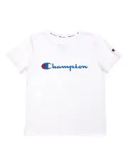 [Champion] Script Short Sleeve Tee in White
