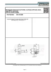 VDI30, turning tool holder, overhead, left hand, short, B4, 3/4", 212.110.250