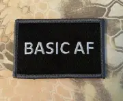 VELCRO® BRAND Fastener Morale HOOK Patch Basic AF Black Funny 3x2"