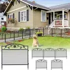 5Panel Garden Fence Wrought Iron Outdoor Flower Bed Animal Barrier Dog Pet Fence