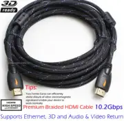 Smart 25FT HDMI Cable 4K 1080p 3D High Speed w/Ethernet ARC, 24AWG Gold FHD, US