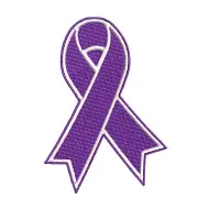 Opioid Crisis Awareness Support Purple Ribbon Patch Embroidered Iron-on Applique