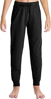 [DEVOROPA] Youth Boys Joggers Kids Tapered Leg Sweatpants Kids Lightweight Running Soccer Sports Athletic Pants with Pockets