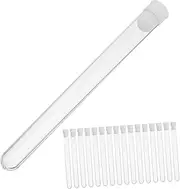 Alipis 100Pcs Transparent Plastic Needle Storage Tubes with Caps Threading Needle Box for Safe Organization Home Office Laboratory for Beads Sewing Needs