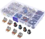 ULDIGI 1 Set Guitar Potentiometer Kit Linear Taper Potentiometer Replacement with Volume Knobs for DIY Guitar Repairs and Audio Equipment