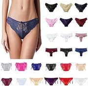 [Qiyifuwang] Women Seamless Underwear Cotton Panties Lace Panties Women's Underwears Briefs Hipster Lace Bikini Cheeky Hipsters Red,Medium, #01_red, Medium