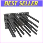 Invisible Steel Floating Shelf Brackets - 36 Pack for 6" Shelves - Easy Install