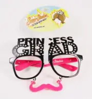 Princess Grad Mustache Glasses Prop No Lens Graduate Bling Pink Sun Staches Fun