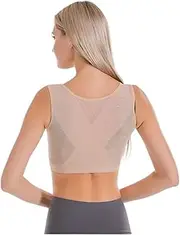 Back Brace And Posture Corrector For Women Lower And Upper Back Pain Relief Corset Compression Waist Trainer Bra(Beige,X-Large)