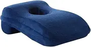 [Hidetex] Nap Sleeping Pillow Cushion AF8 Bamboo Charcoal Memory Foam Pillow Slow Rebound Desk Nap Pillow with Hollow Design Ideal for Face Down Sleeper Back Support, Removable Washable Velvet Cover