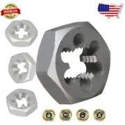 Compact 1-7/16" Hex Die - Carbon Steel for Professional Threading Tasks
