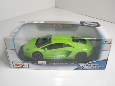 Maisto Lamborghini Aventador Coupe 1:18 Special Edition Rare Lime Green 2018 NEW