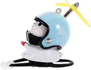 Parliky Lovely Cat Dashboard Decoration Cat with Helmet for Motorcycles and Bicycles Fun Wind Activated Rotating Ornament Lightweight and Durable Car Ornaments