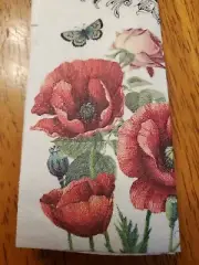 A Set Of 3 Small Decoupage Napkins.