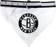 NBA BROOKLYN NETS PET BANDANA with Reflective &Adjustable PET COLLAR, Small
