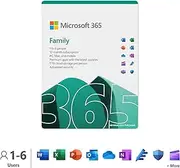 Microsoft 365 Family | 12-Month Subscription | Up to 6 People | Word, Excel, PowerPoint | 1TB OneDrive Cloud Storage | PC/Mac Download | Activation Required