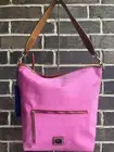 NWT $198 DOONEY AND BOURKE Nylon Hobo Shoulder Tote Pink Brown
