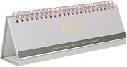 Parliky Long Desk Calendar Stand Up Flip Calendar for Office Classroom Decor Elegant Coil Design Versatile Planning Small Calendar for Home Workspace