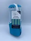 Blue Stripe Triangles Packable Beach Towel Travel Pack and Go Bag Included