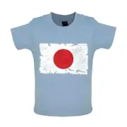 Japan Grunge Style Flag - Baby T-Shirt / Babygrow - Japanese Flags Country