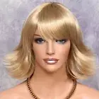NEW STYLE Short flip out w. BANGS Full WIG 24/613 Blond Mix UM Hair Piece NWT