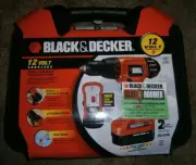 Black and Decker CD12SFK 12v cordless drill driver w/Stud Sensor + Case **NEW**