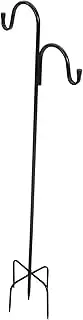 Elegant Iron Double Hook Outdoor Shepherd Hook Garden Hanger for Planters Lanterns Decorations