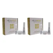 The Revival Series Travel Kit by Helis Gold for Unisex - 3 Pc 3.3oz Revitalize Shampoo, 3.3oz Restructure Masque, 1oz Crystal Cream - Pack of 2