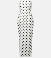 [Posse] Posse Romeo polka-dot linen maxi dress XL+ white
