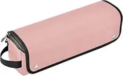 [sanluoli] Hot Hair Tools Travel Bag with Removable Heat Resistant Mat Large Hair Straigheners Travel Case Rose Gold Solid Color Pure Plain Peach Travel Essentials for Women