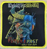 Iron Maiden FUTURE PAST Tour Patch Yellow Official Woven Patch Sew On SOLD OUT