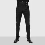 Mens Pants Trousers Victorian Medieval Renaissance Steampunk Punk Gothic Retro Vintage Men's Costume Vintage Cosplay Casual Daily Pants