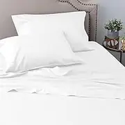 Ramesses 1200 Thread Count 100% Tencel Sateen Finish Sheet Set, Queen, White