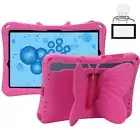 For Samsung Galaxy Tab A9 Plus/S9 FE/S9/S8/S7 Butterfly Stand Kids Case + Strap