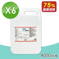 在飛比找momo購物網優惠-【唐鑫】潔用酒精 75% 6罐組(4000ml/罐)