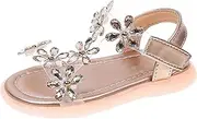 [Letuwj] Girls Open Toe Crystal Sandals Princess Shoes