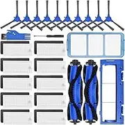 Replacement Parts Accessories Kit for Eufy RoboVac 11S, 15C, 30, 30C, 12, 35C Vacuum Filters, 10 Side Brushes, 10 Filter, 2 Main Brush, 1 Pre Filter, 1 Roller Brush Guard
