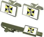 [Select Gifts] Vila Nova de Gaia City Portugal Flag Cufflinks Tie Clip Box Gift Set
