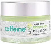 [mCaffeine] Green Tea Night Gel (50ml) with Vitamin C |Hydration and Reduces Fine Lines & Dark Spots| Night Cream with Calming Aroma for a Glowing Skin