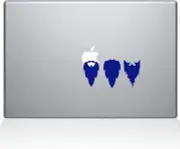 The Decal Guru Apple Beards Decal Vinyl Sticker, 15" MacBook Pro Dark Blue