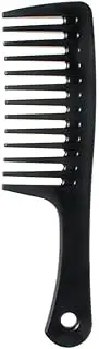 Wide Tooth Comb for Curly, Detangling, and Wet Hair - Large Black Comb for Women (Black, 24 * 6.5CM)