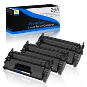 3 Pack BK CF226A 26A Toner Cartridge Fit for HP LaserJet Pro M402dn M426fdw MFP