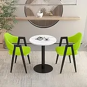 Modern Office Reception Room Club Table Set with 3 Piece Dining Set 2 Upholstered Chairs Negotiation Table and Chair Set Round Dining Table Set Small Conference Room Tables and Coffee Kitche