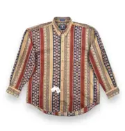 Vintage Ralph Lauren Chaps Aztec Geometric Button Down Shirt Mens XL• NWT